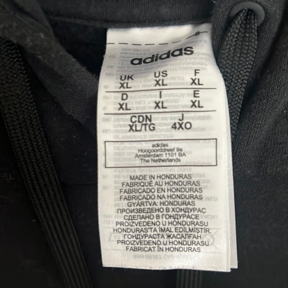 Adidas - Black Hoodie with pockets and hood - Picture 2 of 2